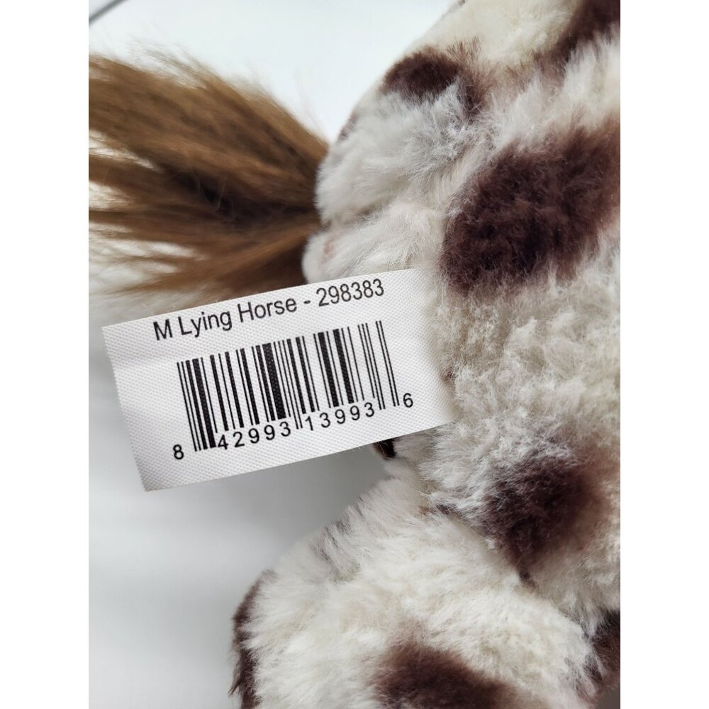Floppy Lying Brown & White Spotted Horse Cuddle Plush Stuffed Animal - Picture 8 of 10